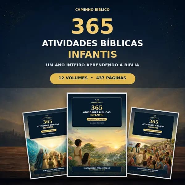 Coleção 365 Atividades Bíblicas Infantis apresentada em três volumes
