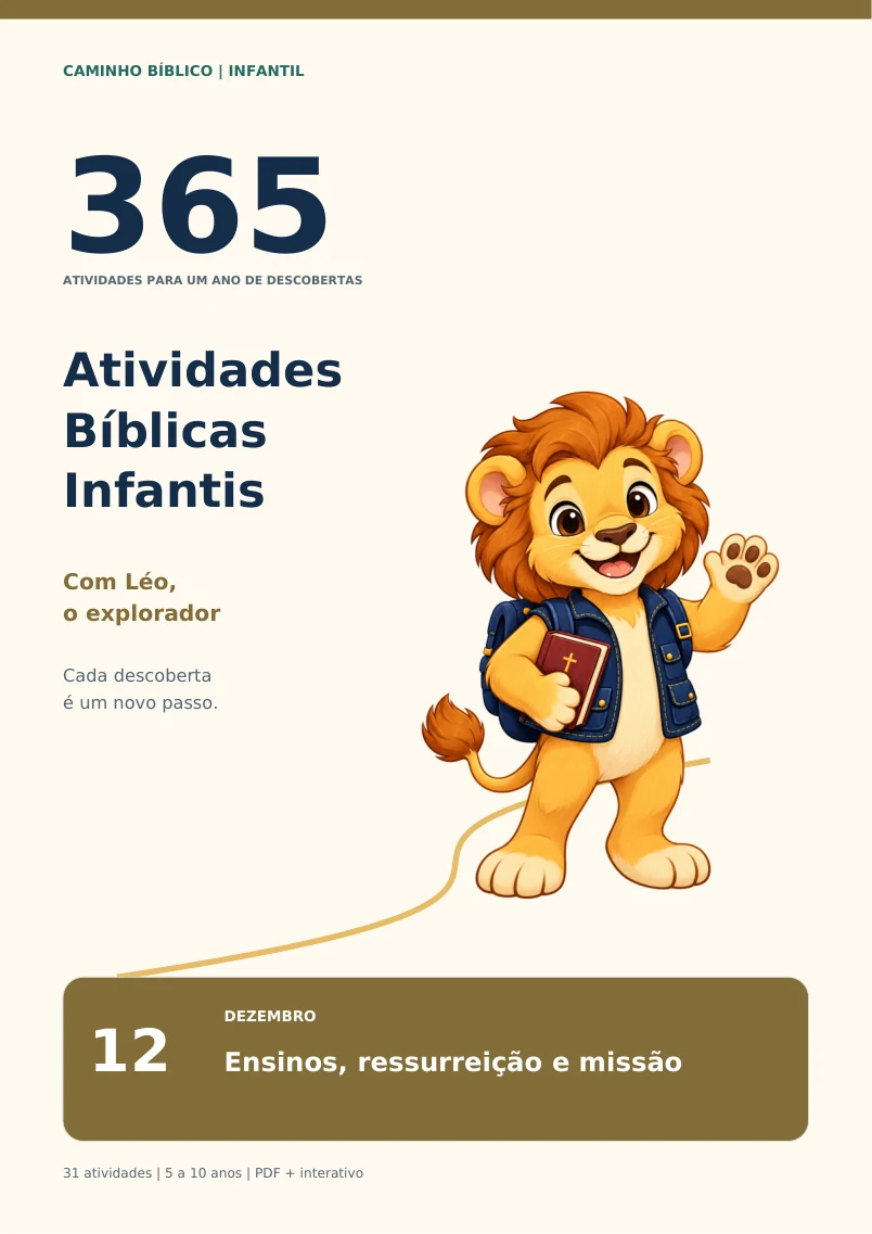 Capa do volume de dezembro: Ensinos, ressurreição e missão