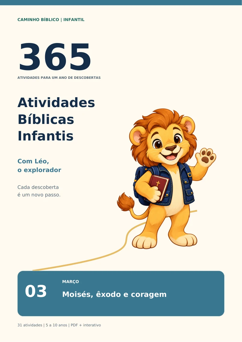 Capa do volume de março: Moisés, êxodo e coragem